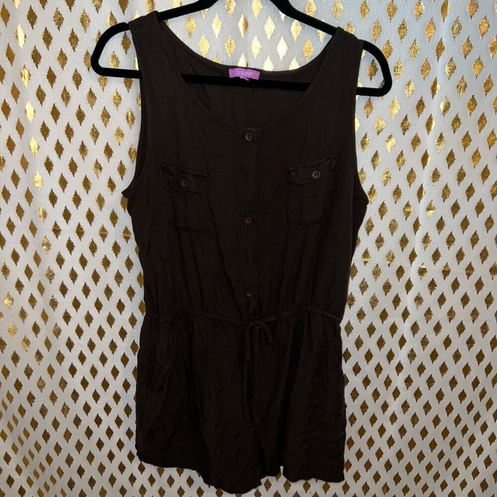 Ci Sono Romper linen brown size L
